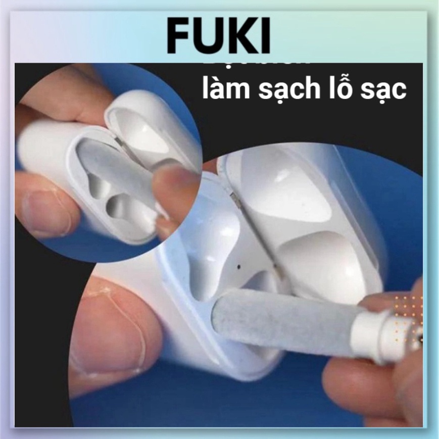 Bút vệ sinh airpod đa năng làm sạch airpods 1 2 3 Pro điện thoại/máy ảnh làm sạch mọi ngóc ngách FUKI