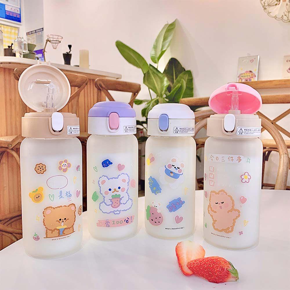 Bình Đựng Nước Ép / Sữa / Dâu Tây 480ml Chống Rò Rỉ Tiện Dụng