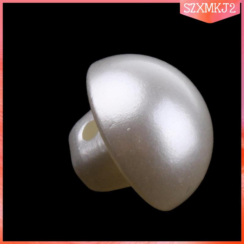 Set 50 Nút Ngọc Trai Nhân Tạo 2 Lỗ 10mm Dùng Trang Trí DIY