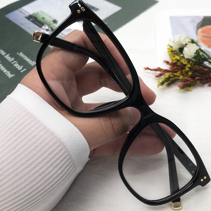 Mắt Kính Gọng Vuông Oversize Đơn Giản Phong Cách Hàn Quốc