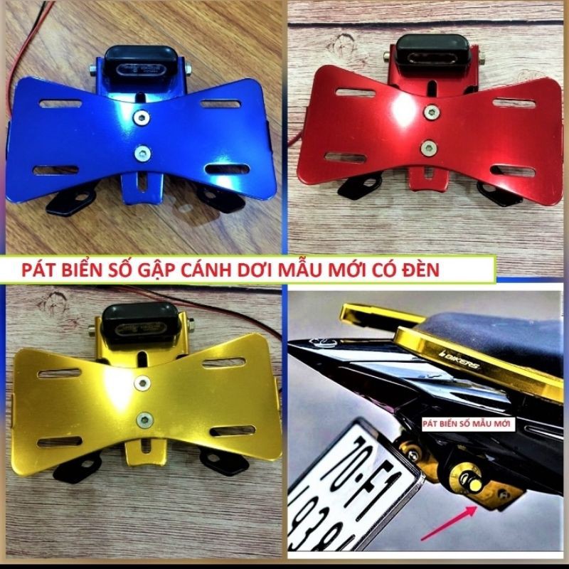 BỘ PAT GẮN BIỂN SỐ XE MÁY GẬP EX150 CÓ ĐÈN LED CỰC CHẤT ĐỒ CHƠI XE MÁY HÀNG ĐẦU