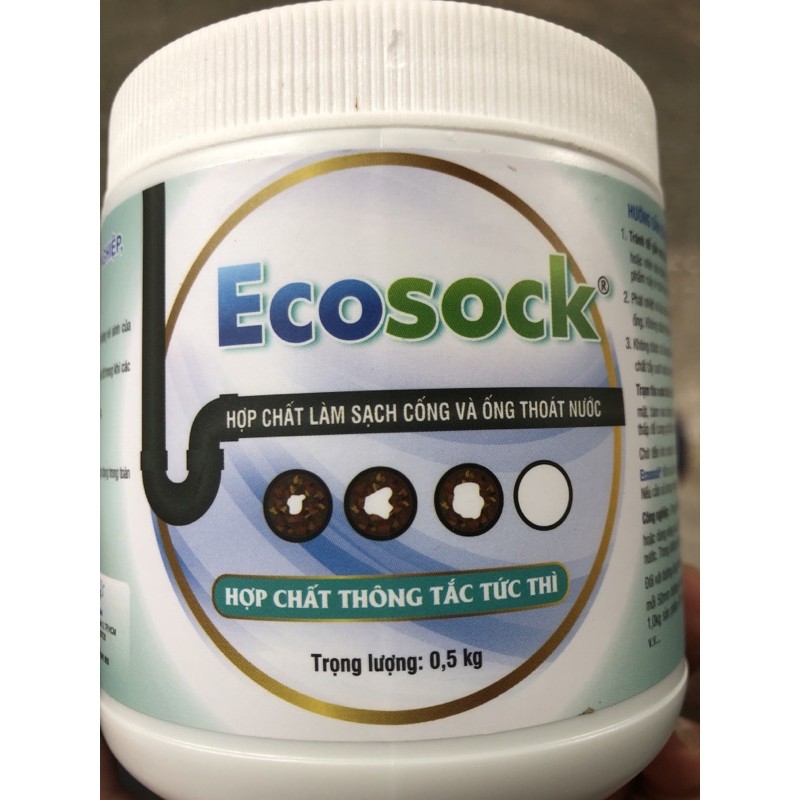 Bột thông cống Mỹ - EcoSock - Xử lý thông tắc đường ống tức thời, hiệu quả cao (EcoClean)