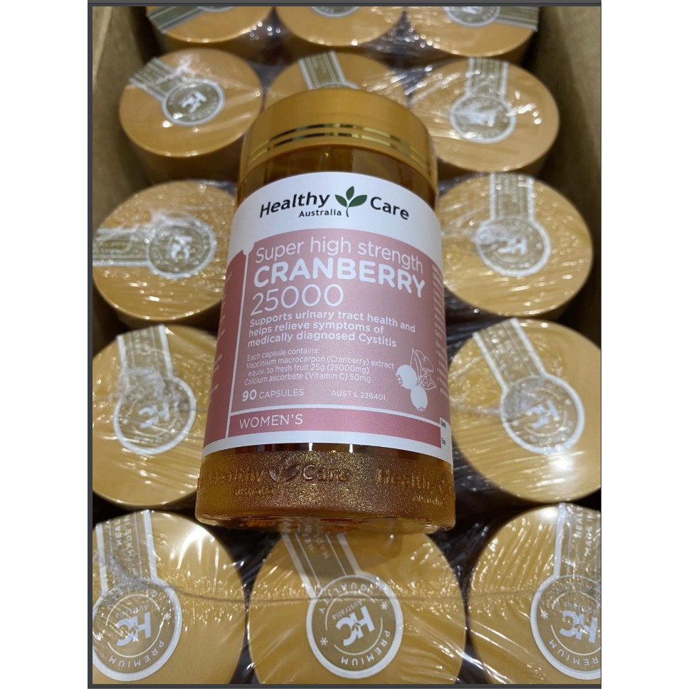 Cranberry 25000mg ,Nam việt quất,Lợi tiểu, Làm sạch bàng quang ,Đường tiết niệu, Healthy Care, Cranberry 25000 90 viên
