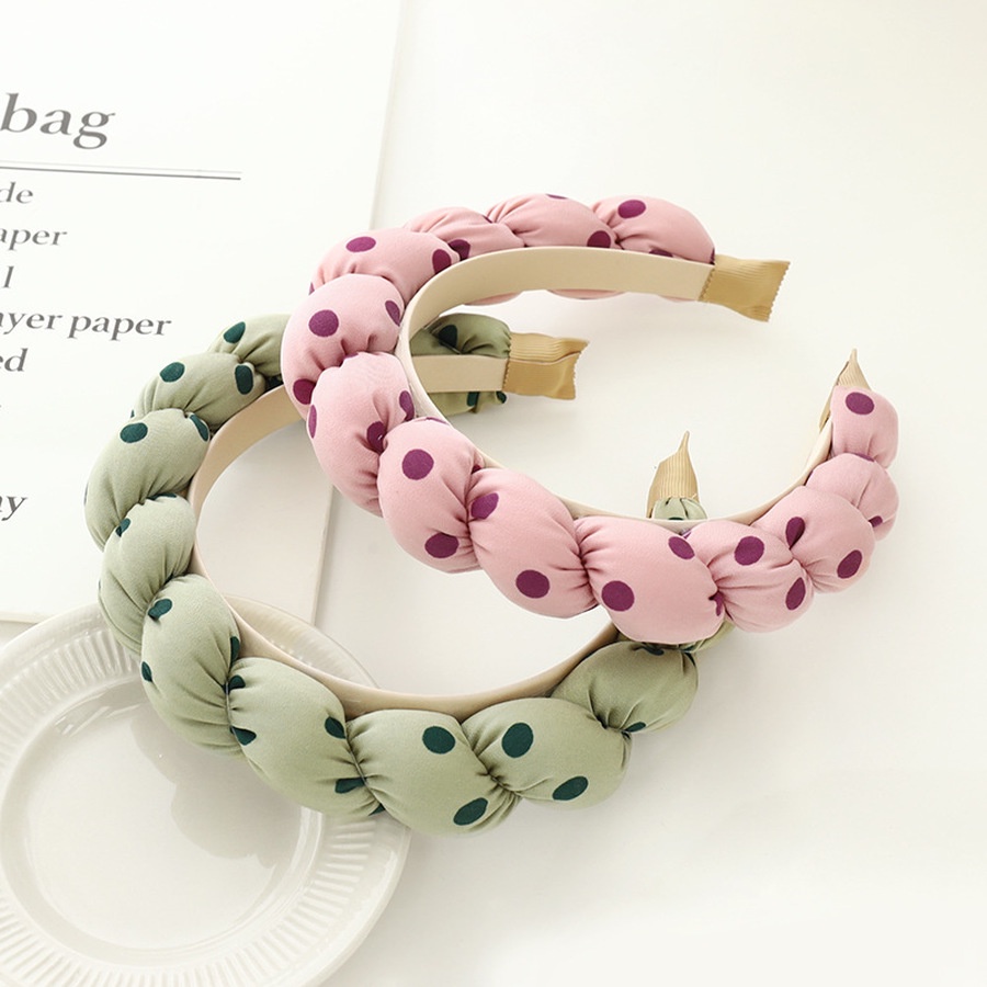 Băng Đô Cài Tóc Họa Tiết Chấm Bi Thời Trang Hàn Quốc Cho Nữ