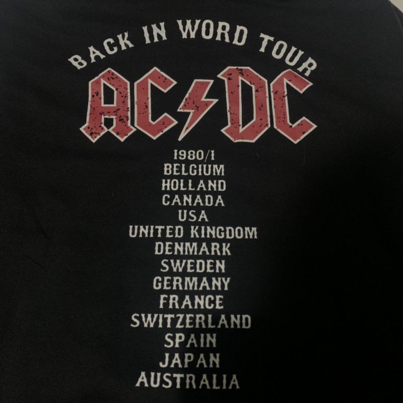 (Mua 2 Get 3) Áo Hoodie H & M Acdc On Tour & Women