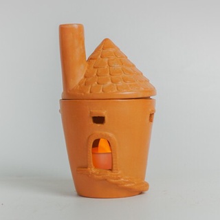 Đèn Đốt Nến Đất Nung Hình Ngôi Nhà - Terra Cotta Candle Holder - DN28