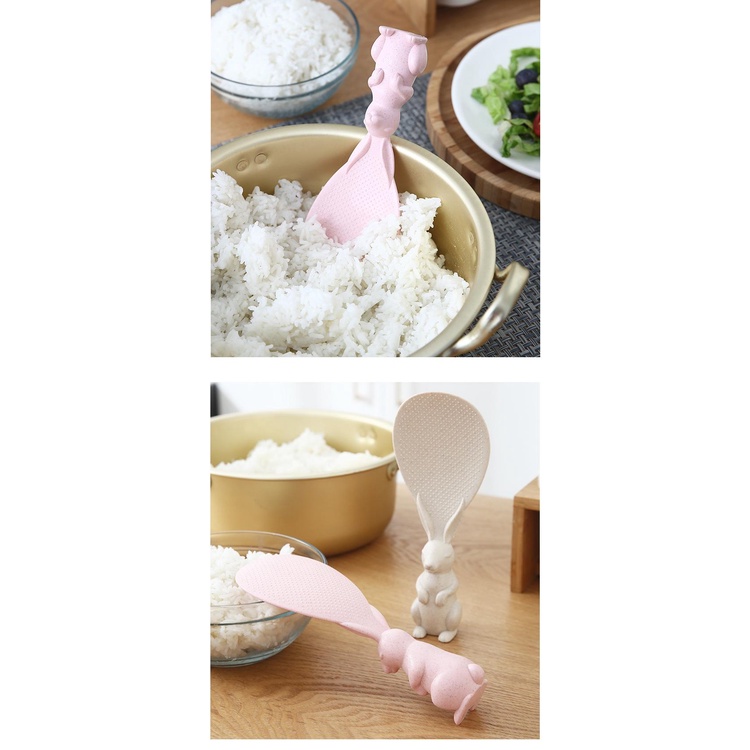 Môi Xới Cơm, Môi Múc Cơm Chống Dính Hình Thỏ Đáng Yêu