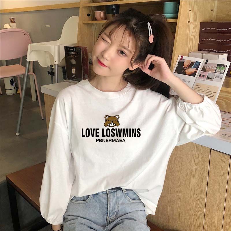 Áo Thun Dáng Rộng In Họa Tiết Thời Trang Mùa Hè Hàn Quốc Cho Nữ