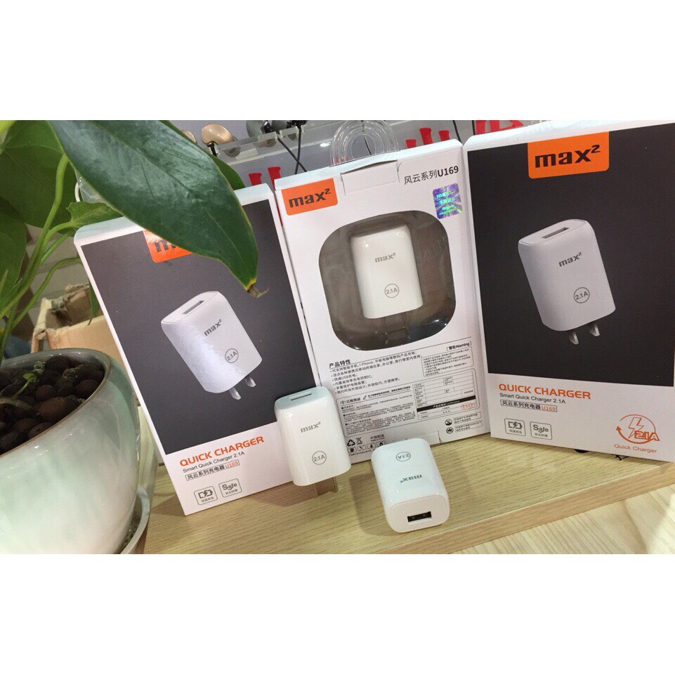 Sạc nhanh Max2 1A chính hãng ARUN cực tốt U169