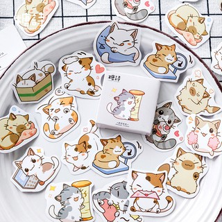STI01 Bộ 45 miếng dán sticker dễ thương - Be my meow