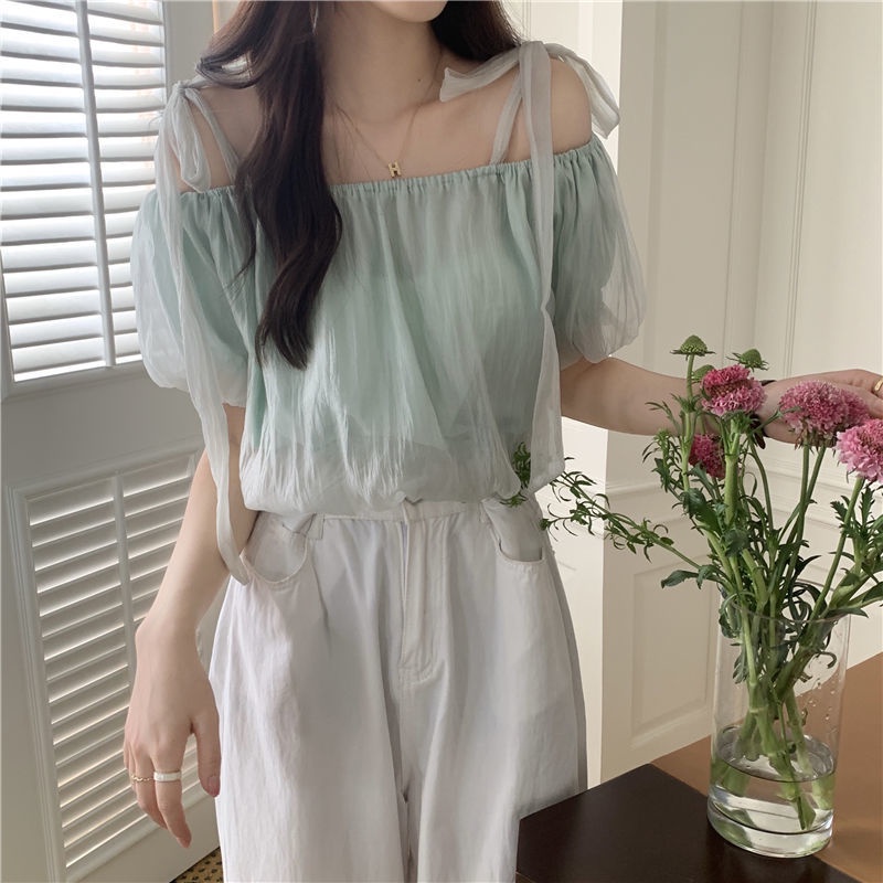 Mới Áo Trễ Vai Tay Ngắn Thời Trang Dành Cho Nữ