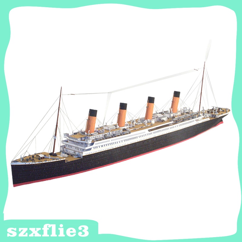Mô Hình Tàu Titanic 3D Bằng Giấy Tỉ Lệ 1 / 400 Để Bàn Trang Trí DIY