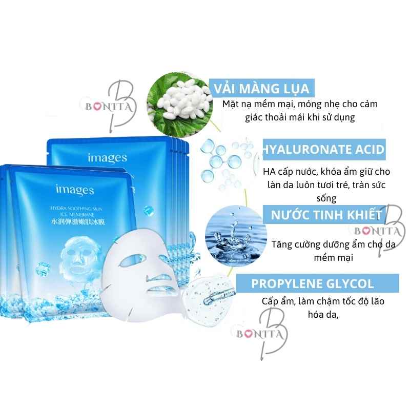 Mặt nạ đá băng cấp ẩm dưỡng da trắng sáng se khít lỗ chân lông nội địa trung IMAGES MN