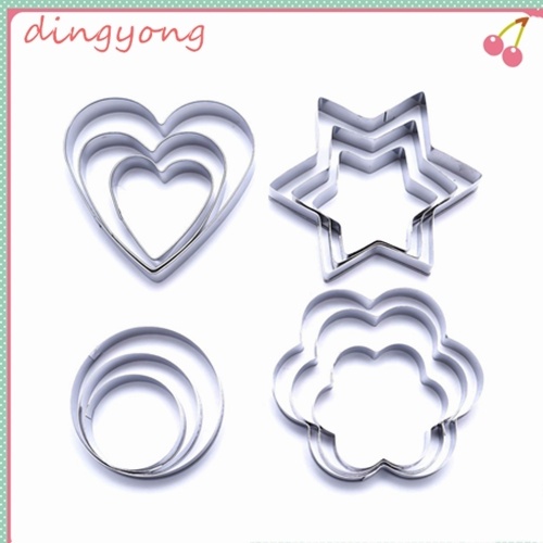 Bộ 12 khuôn inox làm bánh đa năng
