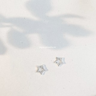 Khuyên tai bạc Grace - Crystal Star (Đôi)