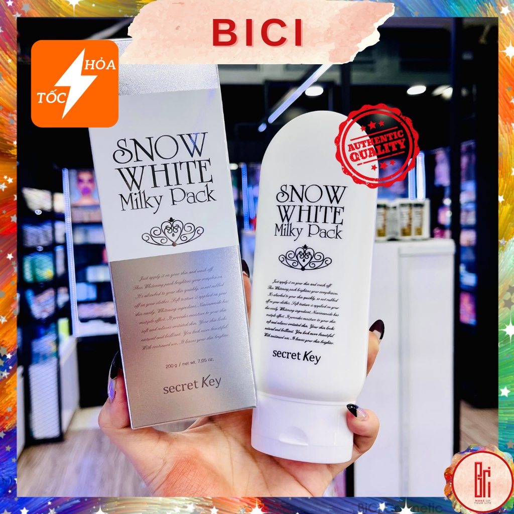 Kem Ủ Trắng Da SECRET KEY Snow White Milky Pack 200ml