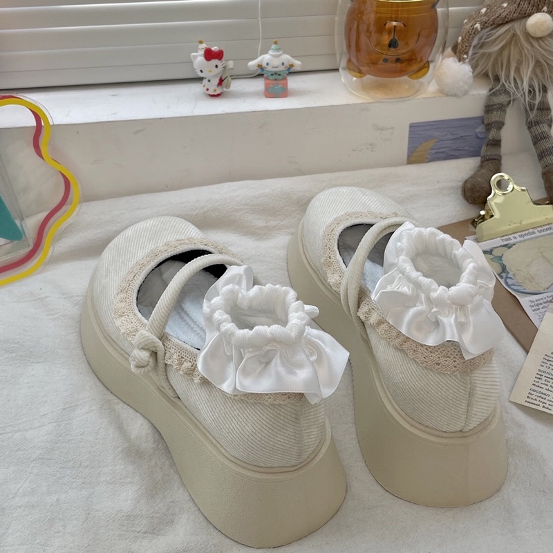 Giày lolita nữ độn đế cao,Giày da ulzzang nữ phong cách Hàn Quốc LT32