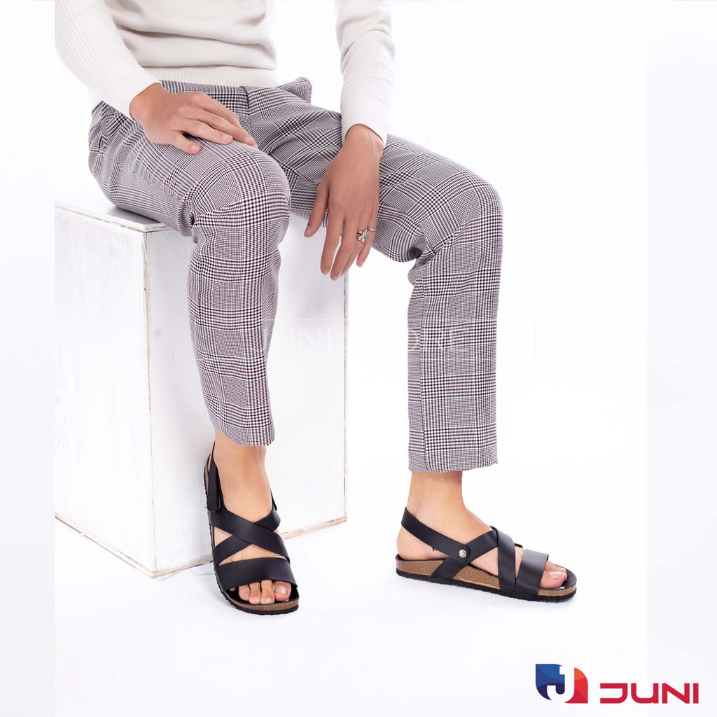 [DA PU-CHỐNG NƯỚC] PU21- Dép sandal quai đôi da PU, đế trấu Bioline - Xuất khẩu châu Âu - Juni Store