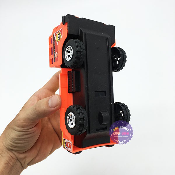 Đồ chơi xe thang cứu hỏa Minh Ký 4 bánh chạy trớn