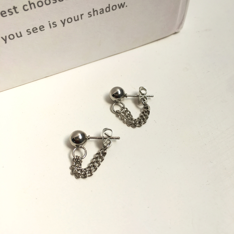 Đôi Khuyên Tai Dáng Dài Phối Dây Xích Thời Trang Cho Bạn Nữ