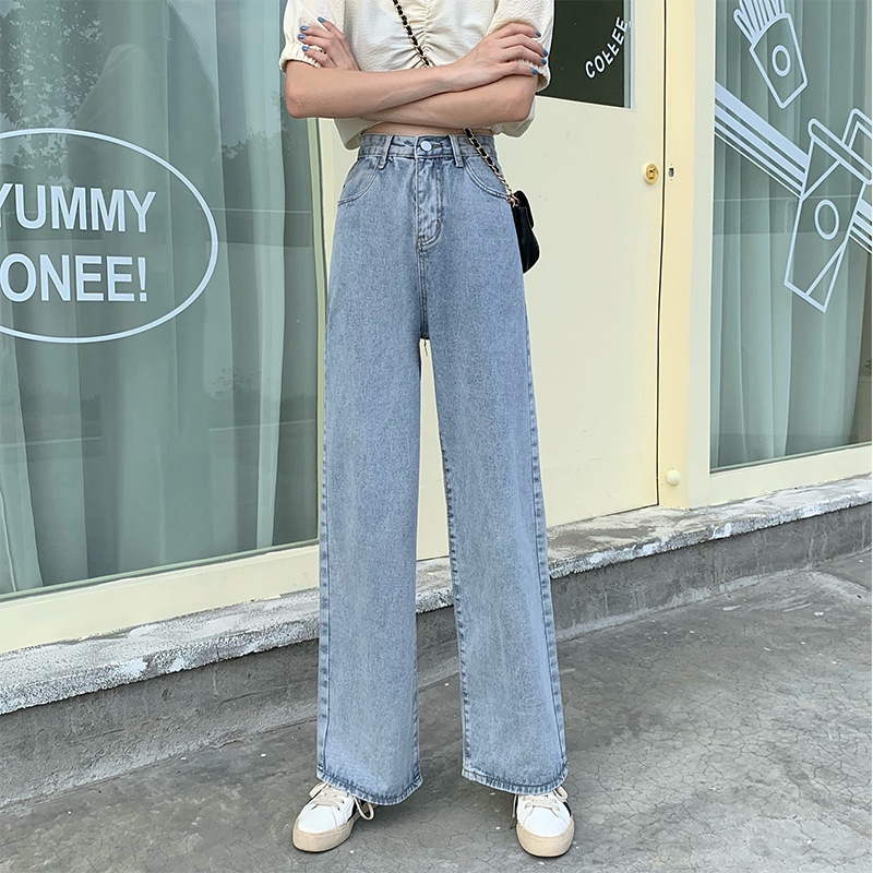 Quần jeans nữ ống suông rộng đen nam nữ unisex phong cách ulazzang hàn quốc siêu Chất YuMi official store Mã 31 | BigBuy360 - bigbuy360.vn