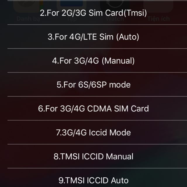 Sim Ghép Phiên Bản Mới Nhất 9 Mode active ios 12.4 Fix Full ip Look