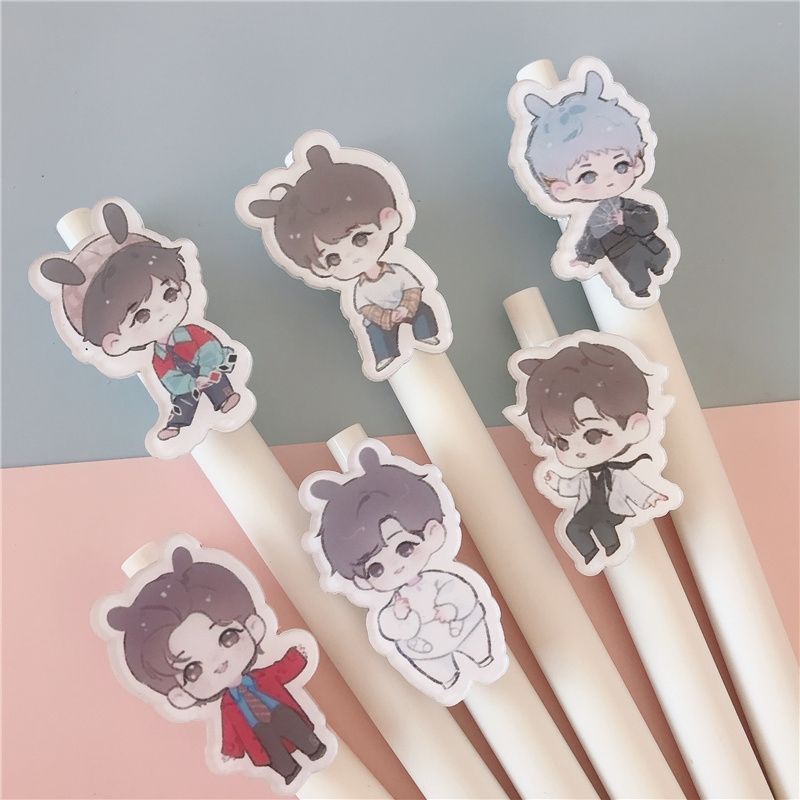 Bút Bi Hình Chibi Tiêu Chiến, Vương Nhất Bác, Hoa Thần Vũ Ngòi 0,5
