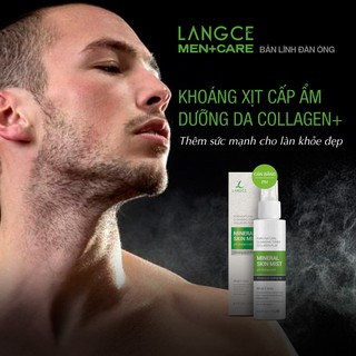 XỊT KHOÁNG COLLAGEN+ DƯỠNG ẨM - CÂN BẰNG PH (XANH)  120ml LANGCE DÀNH CHO NAM