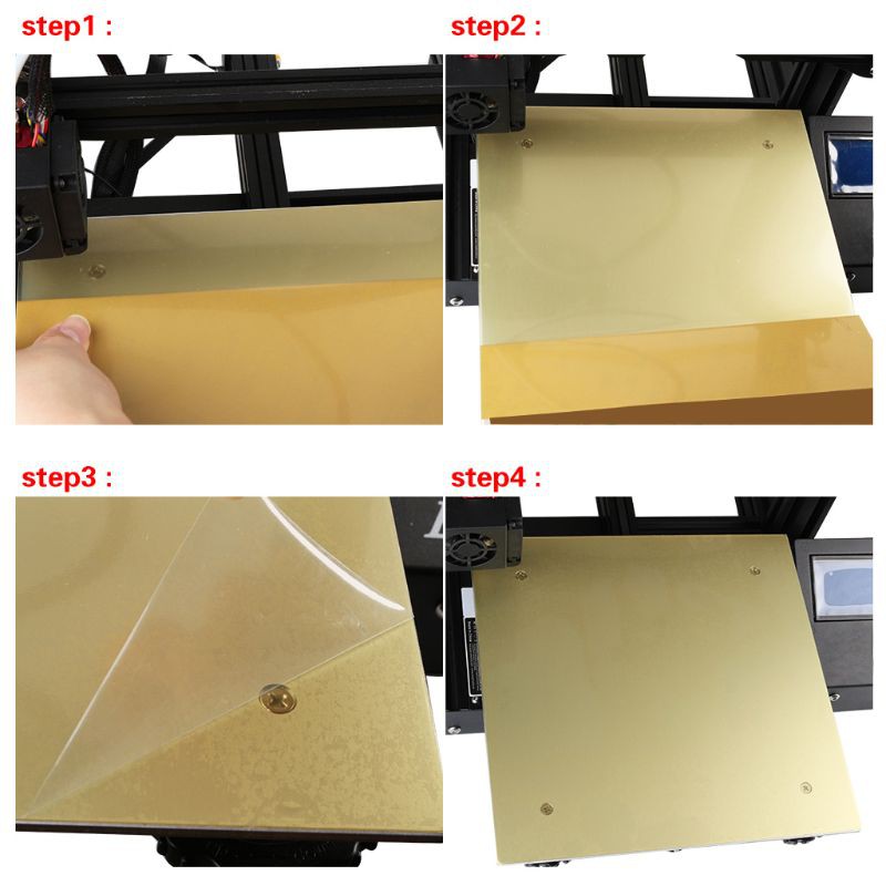 Tấm PEI Polyetherimide 235x235mm với băng dính dành cho máy in 3D Ender-3