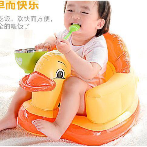 Ghế hơi tập ngồi cho bé vịt vàng