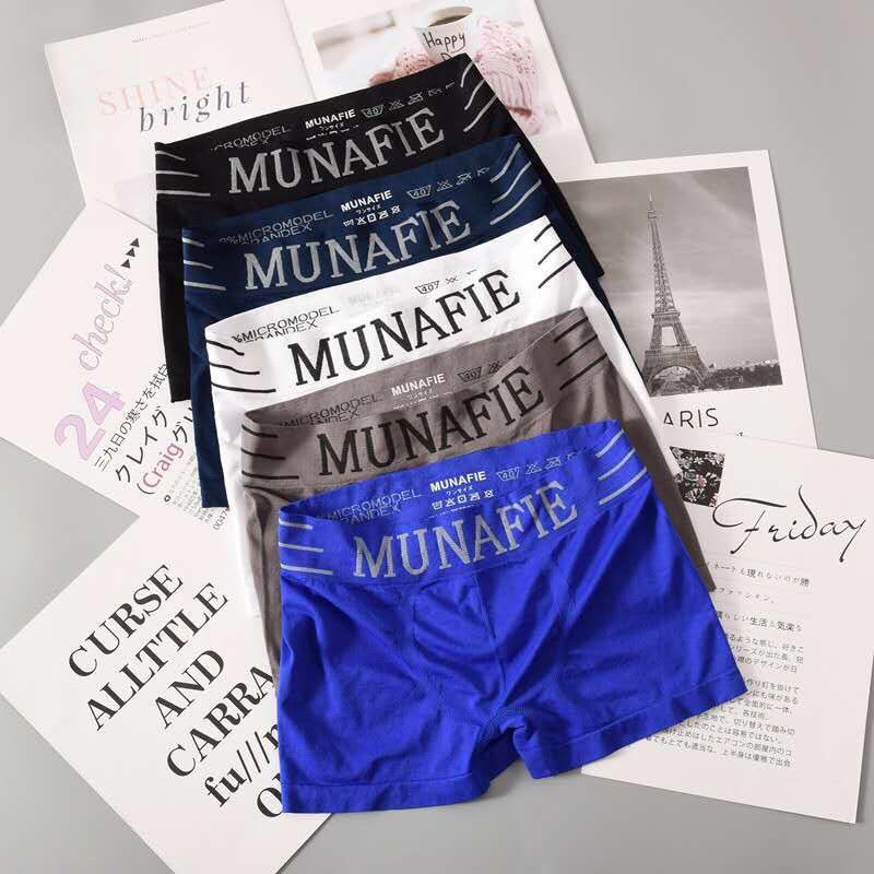 Combo 3 Quần Lót Nam Boxer, Quần Sịp Nam Cotton MUNAFIE Co Giãn 4 Chiều Cao Cấp - Có Túi Zip