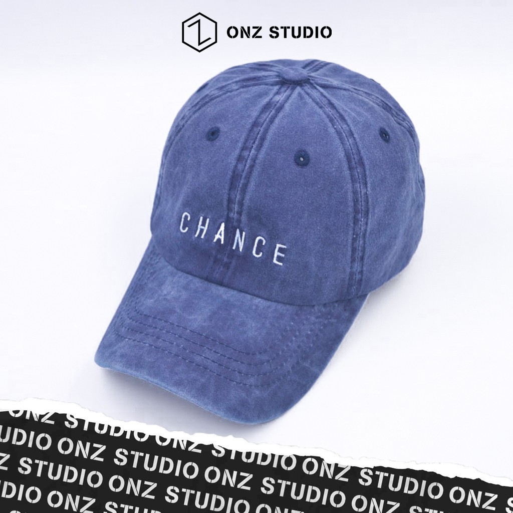 Nón kết ONZ Studio trơn thêu chữ Chance - Mũ lưỡi trai nam nữ chất cotton nhiều màu style Hàn Quốc cực chất MLT02