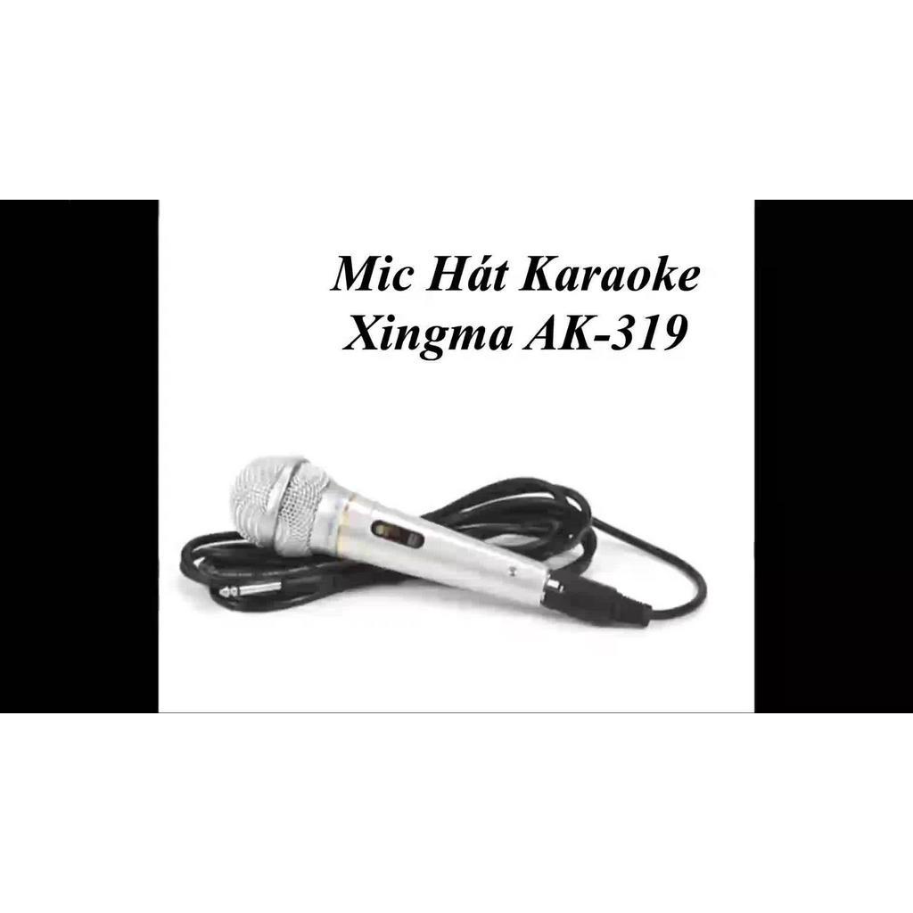 Mic hát Karaoke gia đình Xingma Ak-319 âm thanh trong trẻo sống động, có màng lọc tạp âm, dây dài 3m, cổng mic 6.5 | BigBuy360 - bigbuy360.vn