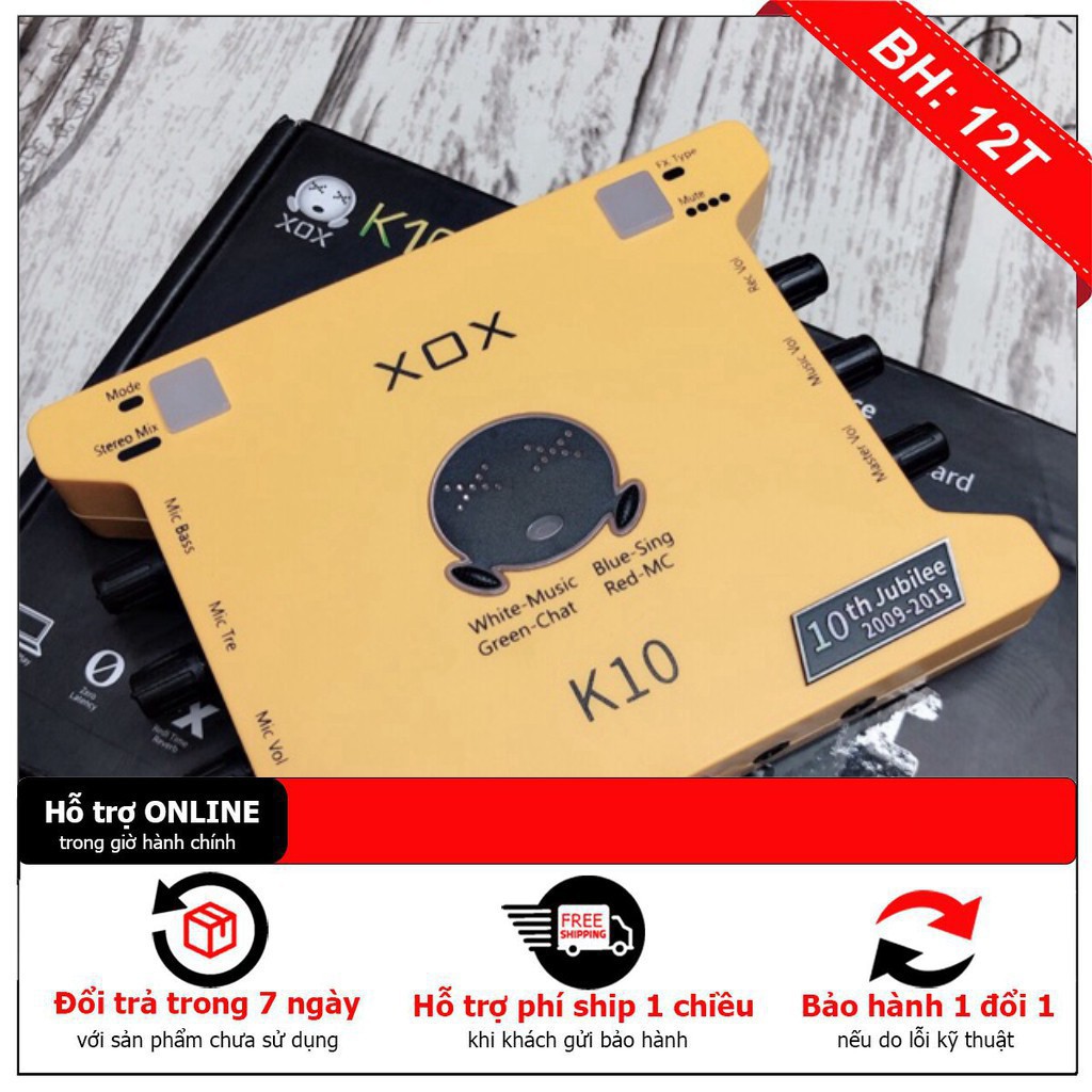 [ HÀNG CHẤT LƯỢNG] Bộ sound card k10 2020 phiên bản kỷ niệm 10 năm hãng ra dòng xox- Sound card k10 bản tiếng anh đã kèm