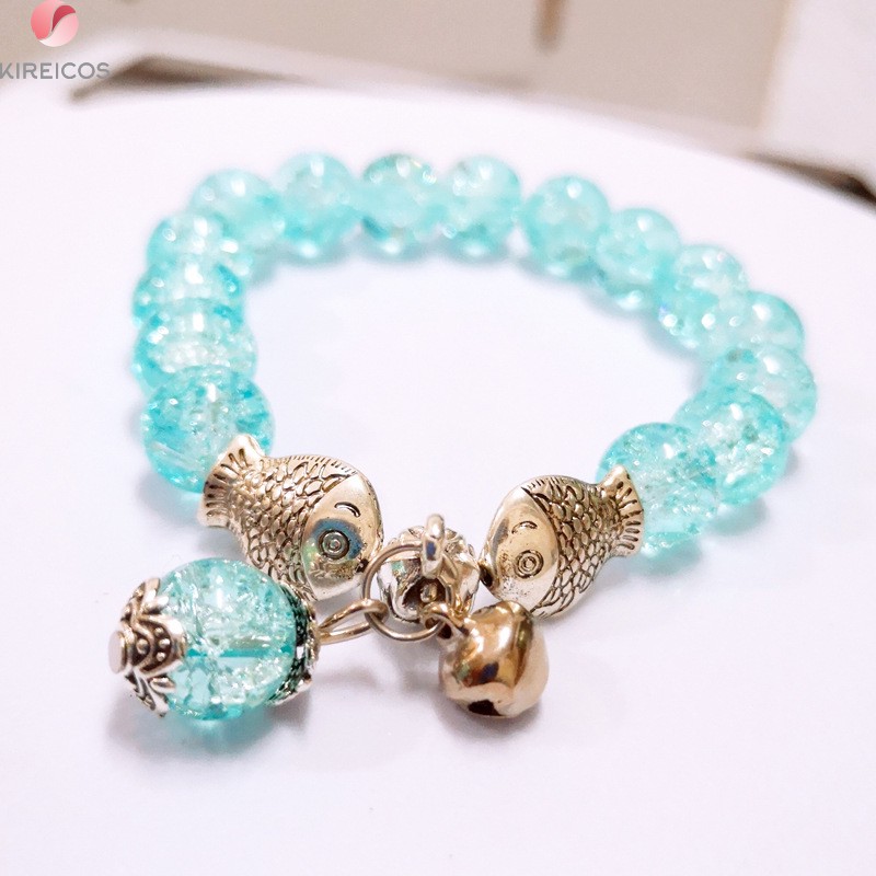 Vòng Đeo Tay Đá Pha Lê Song Ngư Nhiều Màu Xinh Xắn
