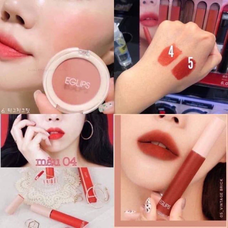 SET PHẤN MÁ + 2 SON EGLIP MÀU SIÊU YÊU | BigBuy360 - bigbuy360.vn