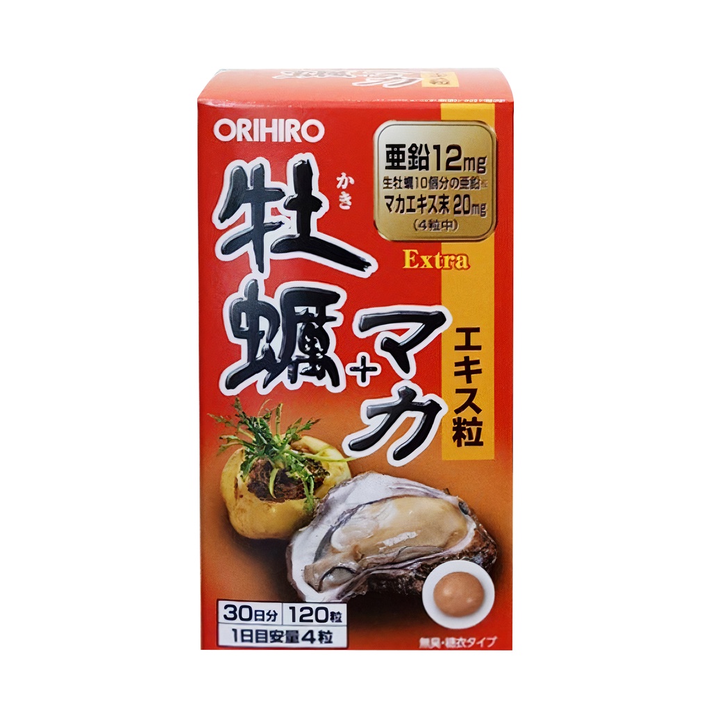 Viên uống tinh chất hàu tươi Maca x2 tăng cường sinh lý nam giới Orihiro Nhật Bản 120 viên