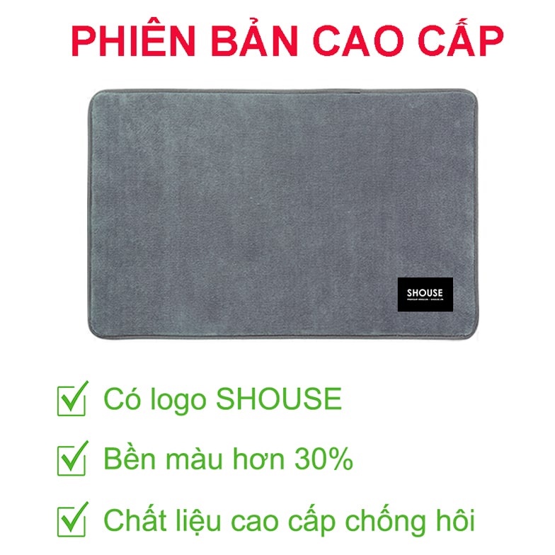 Thảm Lau Chân Shouse KRS01 phòng tắm khách sạn thấm hút nước đế cao su chống trơn trượt nhà bếp