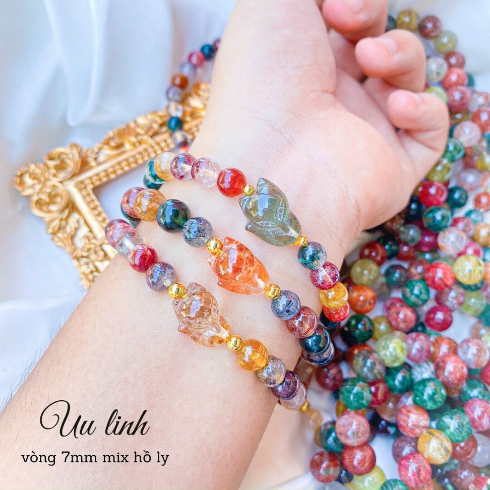 Chuỗi Vòng Hồ Ly T.A Ưu Linh Ngũ Sắc - Phong Thủy May Mắn, Tài Lộc, Bình An