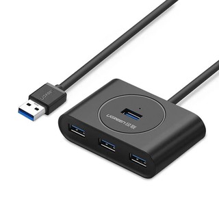 25CM Màu Đen USB 3.0 Hub 4 Port có cổng nguồn Ugreen 50263 CR113