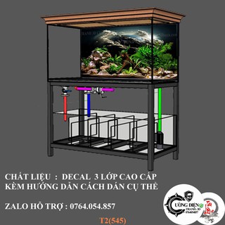 Tranh dán bể cá 3d nhiều kích thướt ( 60x40, 80x40, 80x50 , 90x50, 100x50...)