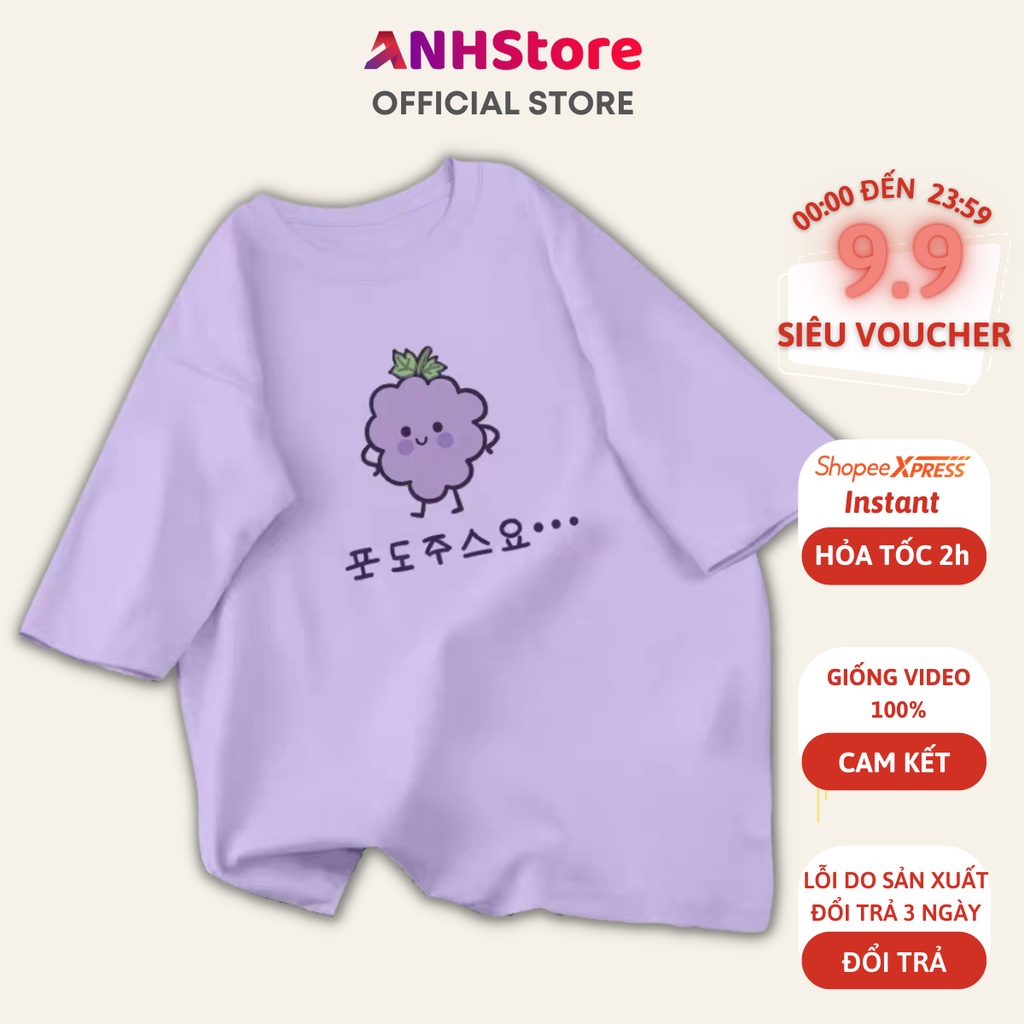 Áo phông nữ form rộng unisex oversize, Áo thun tay lỡ đẹp ulzzang NHO ANHStore A04