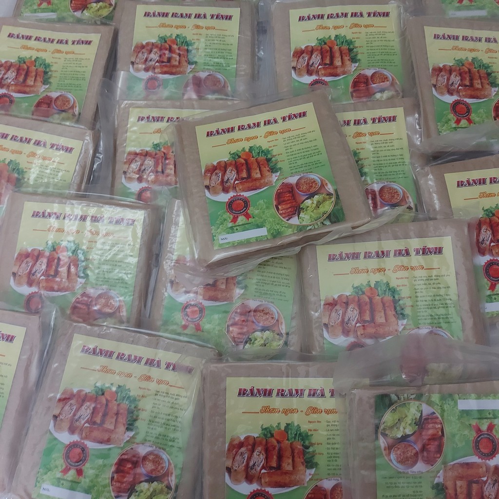 Bánh Ram Hà Tĩnh. Bánh Cuốn Nem. Nem Rán.  Đặc biệt giòn ngon, loại 1. tập 90 đến 100 lá đã hút chân không | BigBuy360 - bigbuy360.vn