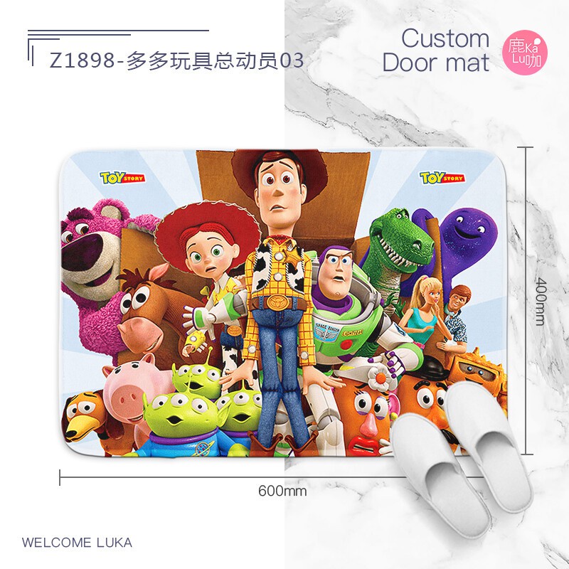 Disney Thảm Chùi Chân Họa Tiết Hoạt Hình Toy Story Xinh Xắn