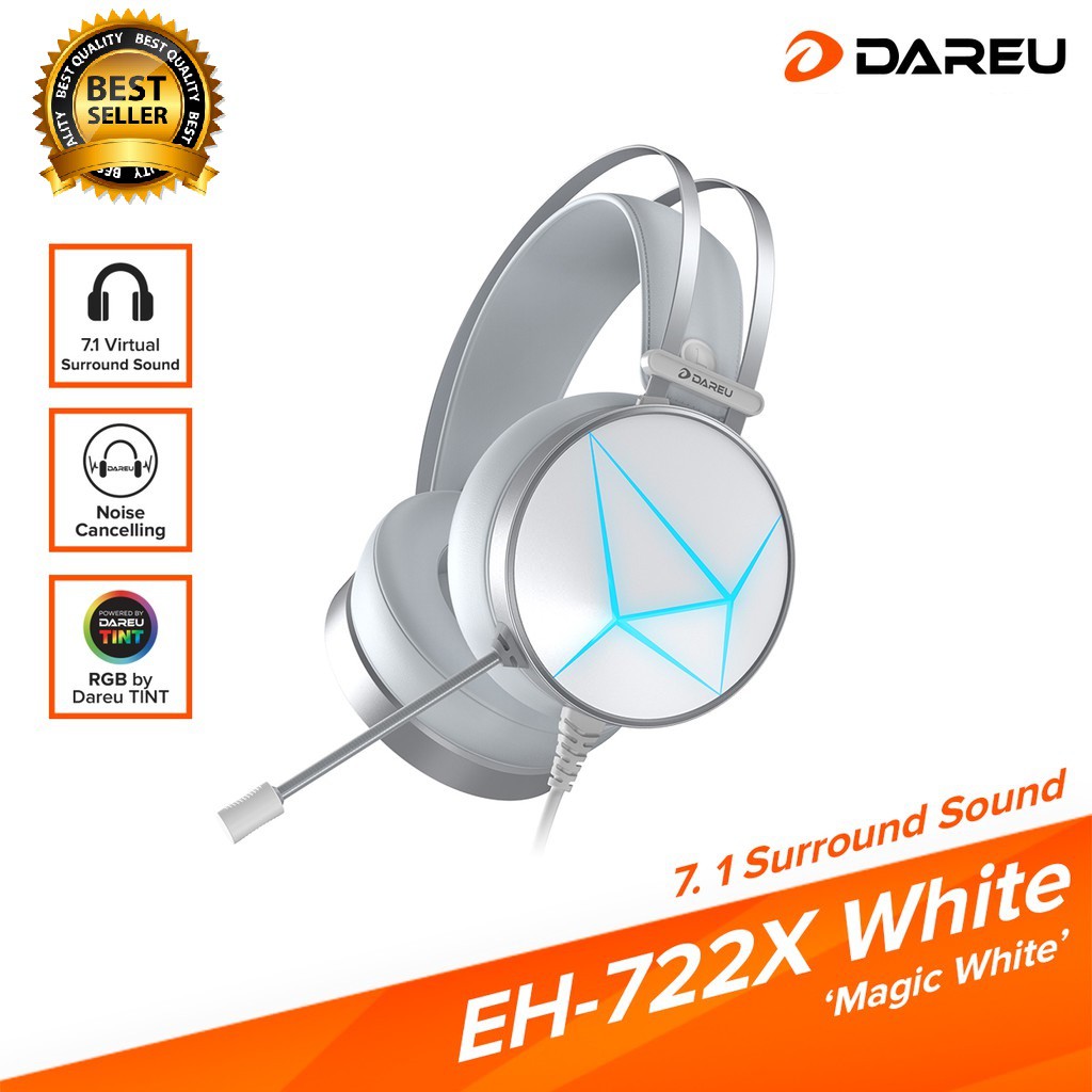 [Mã ELMSBC giảm 8% đơn 300K] Tai nghe DareU EH722x (White/Pink) - Hàng chính hãng | BigBuy360 - bigbuy360.vn