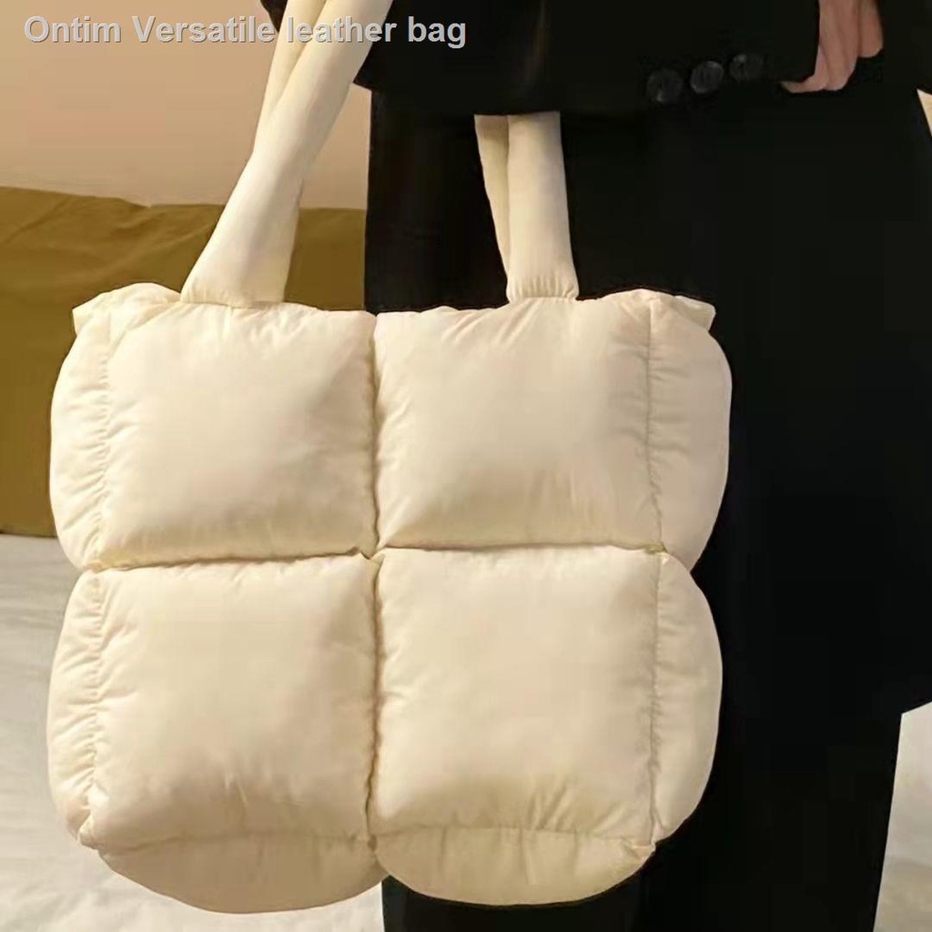 Túi tote đeo vai hình vuông bằng cotton mềm mại phong cách Âu Mỹ thời trang