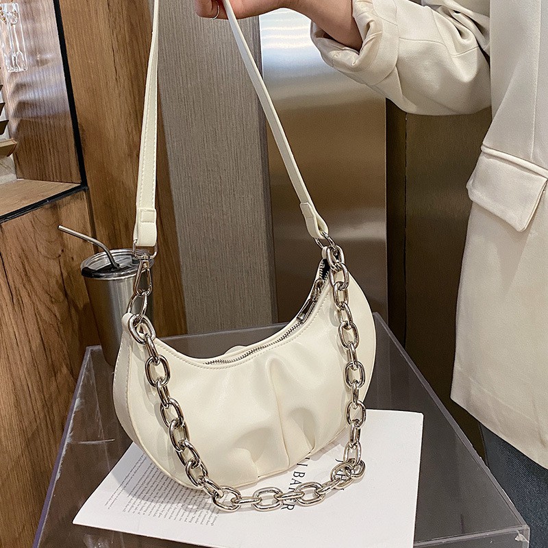 Túi xách da màu trơn thời trang thanh lịch cho nữ