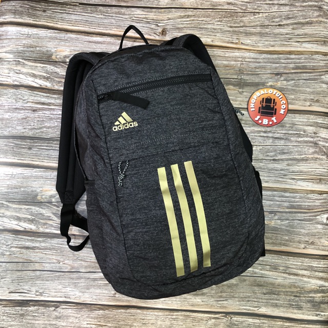 Balo adidas League 3 Stripe Backpack Grey đựng laptop 14 15 16 inch thời trang chất vải chống nước
