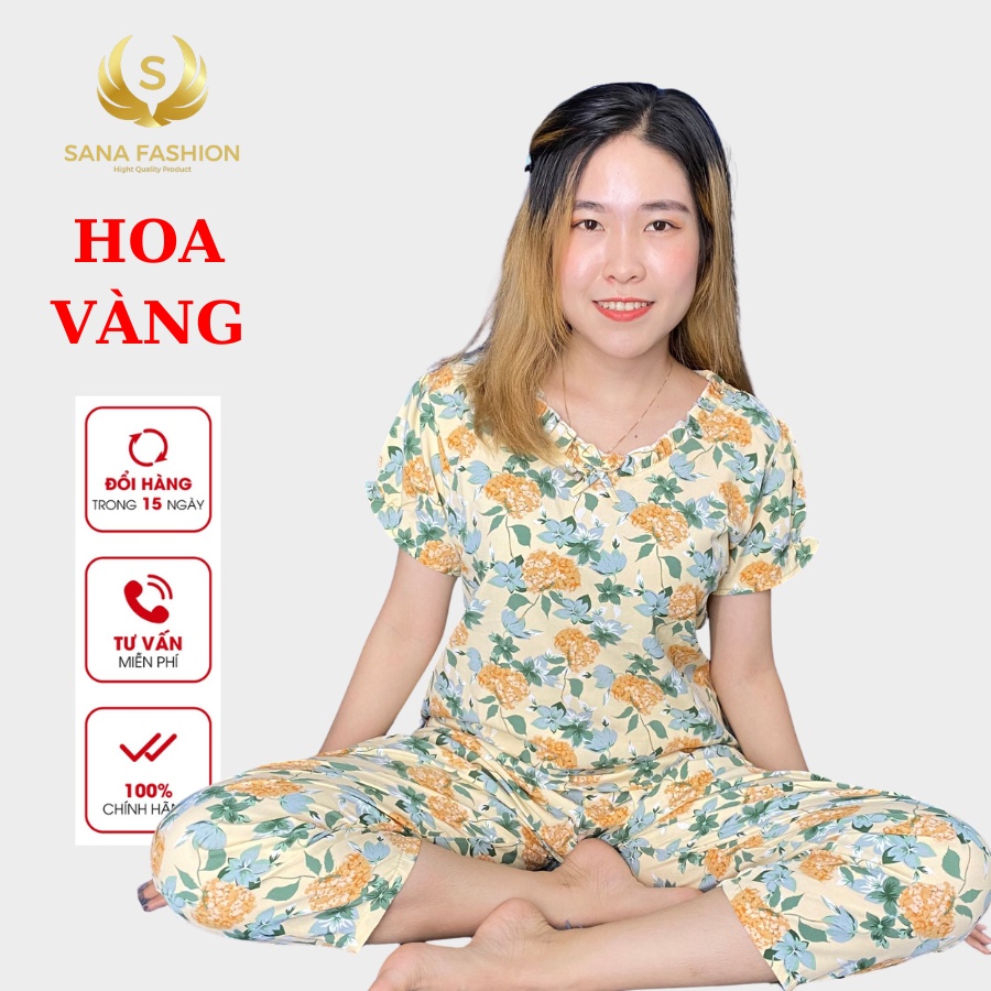 Đồ bộ mặc nhà quần áo ngủ nữ chất lụa cao cấp (DÀI CỔ TIM)