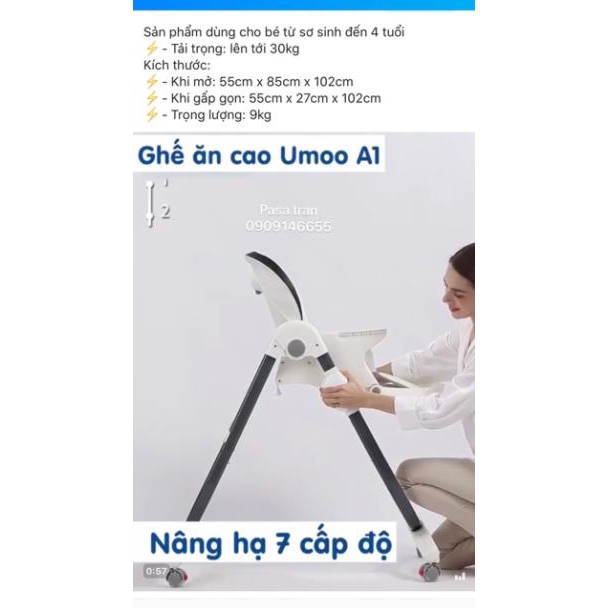 Ghế ăn dặm cao Umoo U 04